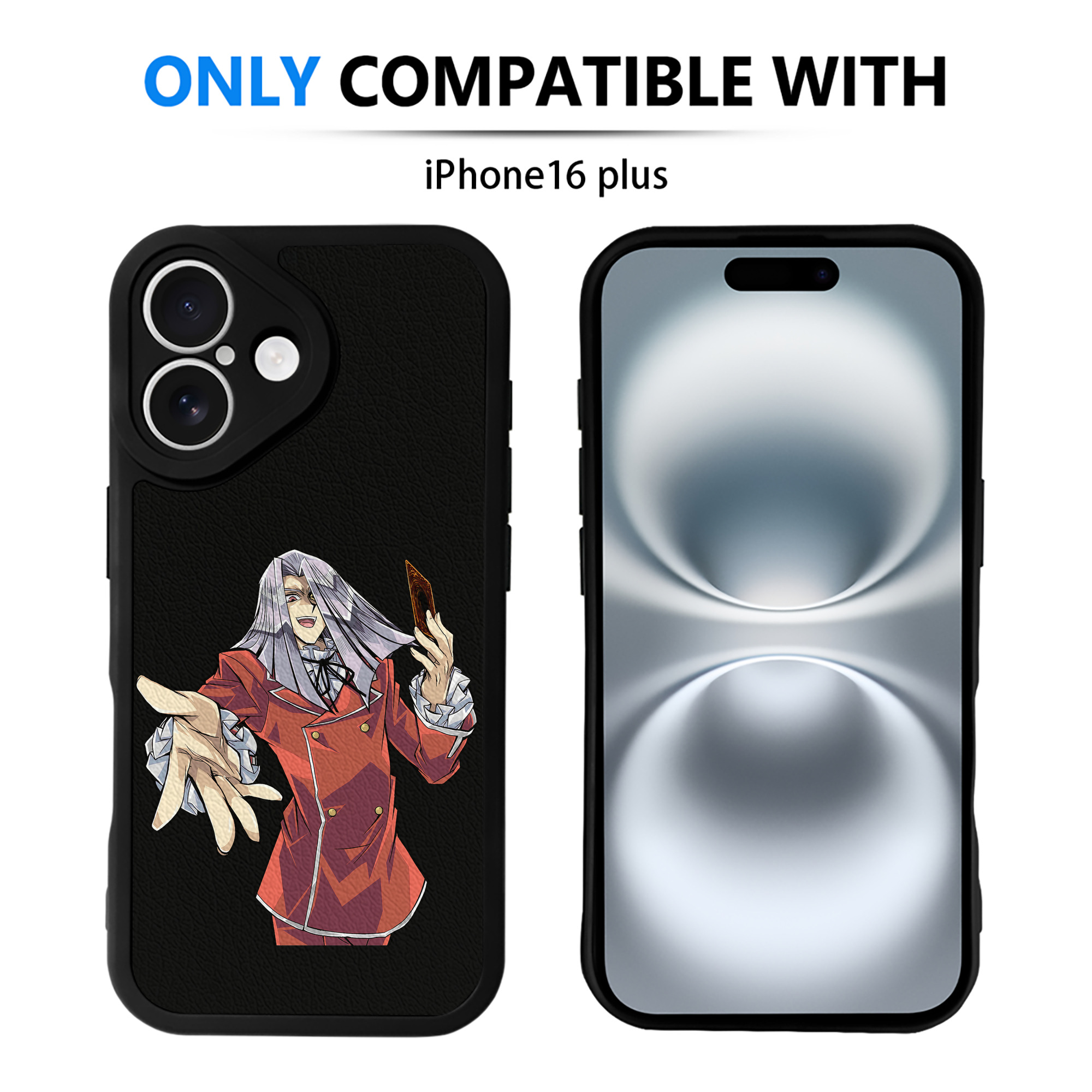 （画像用） 遊☆戯☆王 Yu-Gi-Oh! 【iPhone 16シリーズ対応】シリコンスマホケース（レザー調） 材質：シリコン